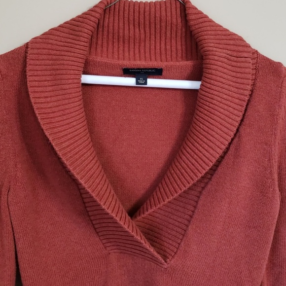 Banana Republic sweater, with collar XS, orange - Picture 3 of 8